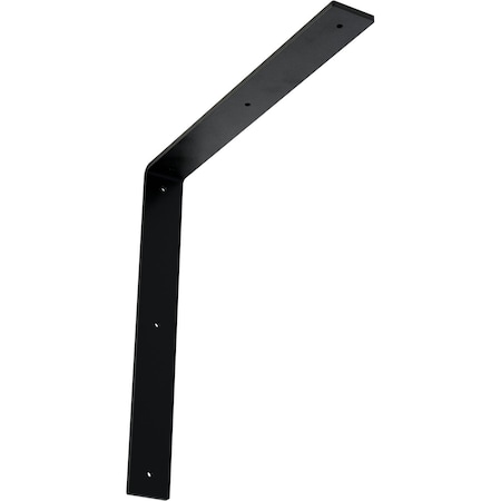 Ekena Millwork Hamilton Steel Bracket, Powder Coated Black 2"W x 16"D x 16"H BKTM02X16X16HAPBL